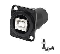 QIANRENON USB B a USB A Montaje en Panel Adaptador USB B Hembra a USB 2.0 Hembra Impresora Datos Conector, Adecuado XLR-Panel o Montaje en Panel D, para escáner de Impresora Disco Duro Externo