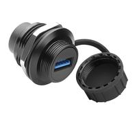 QIANRENON USB C a USB3.0 rosca fijación carga datos conector USB tipo C hembra a USB 3.0 hembra Bulkhead montaje adaptador impermeable USB C a A convertidor de enchufes empotrables 5 Gbps 5 V/1,5 A