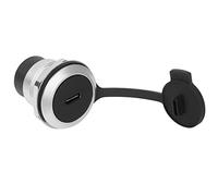 QIANRENON USB C Panel Fijación Fija roscada Adaptador Acopladore USB3.1 Type C Hembra a Hembra Empotrado Panel Montaje Conector,10Gbps,con Junta antiaflojamiento y Cubierta Antipolvo,para salpicadero