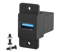 QIANRENON USB3.0 Rectangular Panel Adaptadore 5Gbps USB3.0 Hembra a Hembra Panel Montaje Conectore USB3.0 Montaje Toma Dato Módulo 5V/0,5A Carga, Montaje en Dispositivo Panele Escritorio Parede