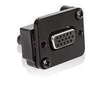 QIANRENON VGA DB15 Panel Montaje Adaptador 1080P VGA DB15 Hembra a Hembra HD Conector, Sub DB15 VGA 3 Fila 15Pin Toma Módulo, para vídeo Tarjeta Monitore HD Portátile Proyectore HDTV