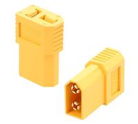 QIANRENON XT60 a T Plug Adaptador de alta corriente 30A XT60 macho a T hembra convertidor XT60 a T-Plug RC Conector de batería, conector Deans compatible, para modelo de avión eléctrico, 2 piezas