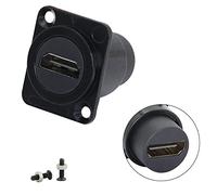 QIANRENON Zócalo de Montaje en Panel Tipo D Convertidor de Adaptador de acoplador HDMI2.0 Hembra a Hembra Conector de módulo