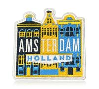 QianSiLi Amsterdam Holanda Parche de planchado, para viajes, recuerdos, para chaquetas, vaqueros, mochila (7,5 x 7,5 cm)