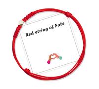 QianSiLi Hilo Rojo del Destino Pulseras Suerte, Pulsera Kabbalah Rojo Para Mujer Hombre Bebé, Pulseras Regalo Para Él Y Ella, Plata de Ley 925