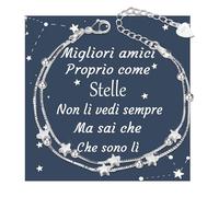 QianSiLi Ideas regalo mujer cumpleaños, pulsera mujer plata 925, regalo día de la madre, pulsera personalizada, pulseras amistad, regalo para ella (6 estrellas)