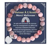 QianSiLi Idee Regalo Donna Compleanno Natale,Bracciale Pietra Naturale,Personalizzato,Mamma,Collega, Fidanzata,Sorella,Nonna(9)