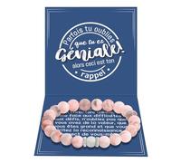 QianSiLi Idee Regalo Donna Compleanno Natale,Bracciale Pietra Naturale,Personalizzato,Mamma,Collega, Fidanzata,Sorella,Nonna(7)