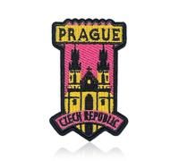 QianSiLi Parche termoadhesivo para planchar de Praga Checa, República Checa, recuerdo de viaje para chaqueta, vaqueros, mochila (5,1 x 8,6 cm)
