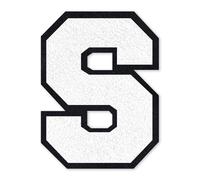 QianSiLi Parches Letras Termoadhesivas, Letras Adhesivas Para Tela Adecuado Para Chaquetas, Abrigos, Camisas, Bolsos, Vaqueros, Mochilas (11,45cm,Blanco,S)