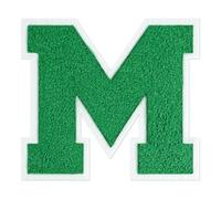 QianSiLi Parches Letras Termoadhesivas, Letras Adhesivas Para Tela Adecuado Para Chaquetas, Abrigos, Camisas, Bolsos, Vaqueros, Mochilas (11,45cm,Verde,M)