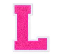 QianSiLi Parches Letras Termoadhesivas, Letras Adhesivas Para Tela Adecuado Para Chaquetas, Abrigos, Camisas, Bolsos, Vaqueros, Mochilas (11,45cm,Rosa,L)