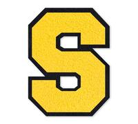 QianSiLi Parches Letras Termoadhesivas, Letras Adhesivas Para Tela Adecuado Para Chaquetas, Abrigos, Camisas, Bolsos, Vaqueros, Mochilas (11,45cm,Amarillo,S)