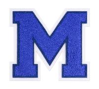 QianSiLi Parches Letras Termoadhesivas, Letras Adhesivas Para Tela Adecuado Para Chaquetas, Abrigos, Camisas, Bolsos, Vaqueros, Mochilas (11,45cm,Azul,M)