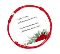 QianSiLi Pulsera de Hilo Rojo del Destino, Pulsera Roja de Kabbalah para Mujer, Hombre, Niño, Pulseras de la Suerte, Regalo para Él y Ella, Ajustable, Plata 925, 16-25 cm, Nailon Plata de ley