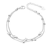 QianSiLi Pulsera Mujer 2 en 1/3 en 1 / Alas de Ángel, Pulsera Mujer De Ley 925, Regalos Originales Para Mujer, Regalos San Valentin Para Muje, Regalo CumpleañOs Mujer