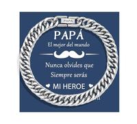 QianSiLi Pulsera Personalizada para Hombre - Regalo Dia Del Padre, Cumpleaños, Jubilacion - Ideas para Papa y Abuelo