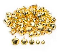 Qiantull 200 campanas pequeñas, minicampanas para manualidades, campanas de metal de cobre, protección contra la corrosión, campanas sonoras para manualidades, Navidad, cascabeles, bodas, joyas,