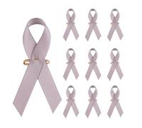 Qiantull 200 cintas de raso con imperdibles de satén, alfileres de solapa, broche, cintas de satén para mujeres, hombres, eventos públicos, 4 x 7,5 cm, gris