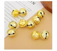 Qiantull 50 cascabeles dorados de 30 mm de diámetro, campanas grandes de metal para manualidades, protección contra la corrosión, campanas doradas