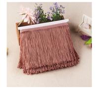 Qiantull Cinta de flecos de 2 metros, borla de seda, flecos, borla, flecos, para danza, decoración, accesorios de costura para manualidades, disfraces, decoración, 25# 2 m x 10 cm