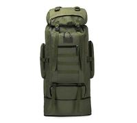 Qiantull Mochila de senderismo 80L Gran capacidad Senderismo Mochila al aire libre Mochila universal Camping Deportes Viaje Daypack Mochila de viaje para hombres mujeres, Verde Ejército, 100L