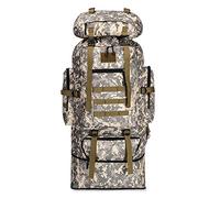 Qiantull Mochila de senderismo de 100 l, gran capacidad, mochila de trekking, para exteriores, universal, camping, deporte, viaje, mochila de viaje para hombre y mujer, Camuflaje 2#, 100 l