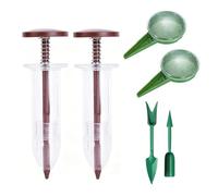 Qiantull Sämaschin Pikierstab Aussaat Samenspender Set Semilla Seatgut Sämaschine Pflanzhilfe Siembra Seed Dispenser Mini Semillas Spreuer Garten Werkzeug für Samatgut, Gemüse und Blumen Set 6#