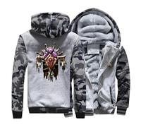 QIANYIFU Sudadera con Capucha Cálida para Hombre para The H.or.d.e Sudadera con Capucha Prenda Exterior De Felpa Sudadera con Manga Estampada De Camuflaje Camo2-c S