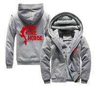 QIANYIFU Sudadera con Capucha para Hombre de The H.or.d.e Jersey de Invierno Sudadera con Capucha de Felpa Chaquetas Estampadas Abrigos Gruesos y abrigados con Cremallera Completa Grey-5 S