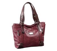 QianYiHC Women Tote Handbags, Retro Soft Leather Hobo Purses, Fashion Crossbody Large Shoulder Bags With Adjustable Strap, For School Work Travel Shopping, Gift For Girl (Burgundy)