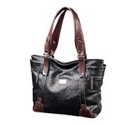 QianYiHC Women Tote Handbags, Retro Soft Leather Hobo Purses, Fashion Crossbody Large Shoulder Bags With Adjustable Strap, For School Work Travel Shopping, Gift For Girl (Black)