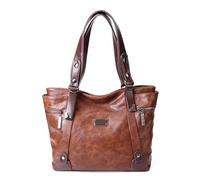 QianYiHC Women Tote Handbags, Retro Soft Leather Hobo Purses, Fashion Crossbody Large Shoulder Bags With Adjustable Strap, For School Work Travel Shopping, Gift For Girl (Brown)