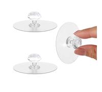 Qianyu 2 pomos transparentes para cajones, manijas de diamante para armarios, cocina, baño, tocador, muebles, sin perforaciones, autoadhesivas