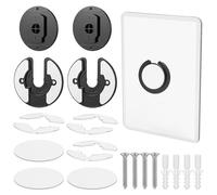 Qianyu 2 soportes de pared universales para tableta, ajustables, giratorios de 90 grados, soporte de pared resistente para cocina, compatible con la mayoría de teléfonos, tabletas, dispositivos y más