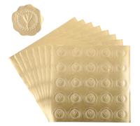 Qianyu 200 unidades de sellos de cera dorados en relieve con forma de corazón, autoadhesivos, para San Valentín, bodas, fiestas, invitaciones, tarjetas de felicitación, etiquetas para recuerdos de