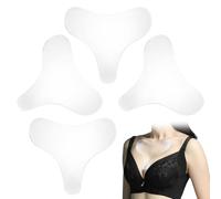 Qianyu 4 almohadillas de silicona para cofre de pecho, antiarrugas, para alisar y doblar la noche, para el cuidado antiedad para mujeres