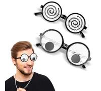 Qianyu Decoraciones de Halloween, 2 gafas de ojos saltones, divertidas gafas de globo ocular agitadas, gafas novedosas, gafas divertidas, accesorios de disfraz de fiesta, accesorios de cabina de fotos
