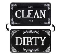 Qianyu Imán para lavavajillas de doble cara, fuerte, antiarañazos, universal, indicador de imán para lavavajillas, dice limpio o sucio para la organización de la cocina y las necesidades de