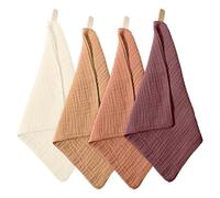 Qianyu Paquete de 4 paños para la cara, paños desmaquillantes, suaves, absorbentes, de muselina, transpirables, reutilizables, para el cuidado de la piel, limpieza diaria, viajes, mujeres, hombres y