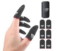 Qianyu Paquete de 6 fundas para el pulgar para videojuegos, antisudor, ultrafinas, estabilizadoras para juegos móviles, soporte de compresión, color negro, para la mayoría de los jugadores