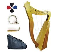 QiaoDongDian Lyre Harp 19/15 Cuerdas Cuerdas de Nylon Cuerpo de Caoba Lyra Harp Harp Maple Saddle Instrumento para Amantes de la música Principiantes Niños Adultos con Nota Tallada Tuning Wlanc Up Up
