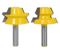 QIAOG Fresa de inglete bloqueo 2 piezas, broca encolado 22,5 grados for carpintería, vástago 12,7 mm, y 8,0224