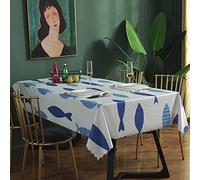 QIAOH Mantel Cocina 135x135cm, Manteles Antimanchas Rectangular, Hule Mesa Rectangular, Mantel De PVC para Mesa, Table Cloth Rectangle para Mesa De Comedor