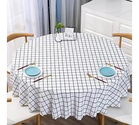 QIAOH Mantel Redondo De PVC Impermeable Diameter 200cm, a Prueba De Aceite Y Fácil De Limpiar, Manteles Antimanchas Redondos, Mantel Hule Redondo Mantel Plastico Redondo