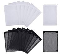 Qiaohome 16 Piezas Bolsas de Filtro de para Acuario, Bolsas de para Filtro de Nailon con Cremallera (para PartíCulas de CarbóN), Biobolas