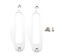 Qiaohome 2 anillos de montaje de marco de pastilla de guitarra de una sola bobina de metal plano Humbucker para guitarras eléctricas estilo TL (plateado)