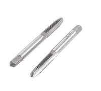 Qiaohome 2pzs Macho de roscar metrico de rosca de tornillo a mano de 3 flautas M5 HSS de cabeza cuadrada