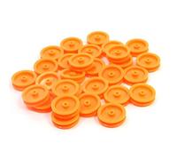 Qiaohome 30 Piezas de Polea de correa naranja polea de 2mm de agujero para DIY RC Juguete coche avion