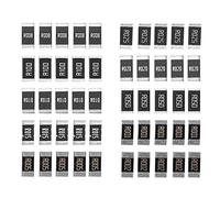 Qiaohome 50 Pcs Resistencia de Aleación 2512 Smd Kit de Muestras de Resistencia,10 Kindsx5Pcs = 50Pcs R001 R002 R005 R008 R010 R015 R020 R025 R050 R100